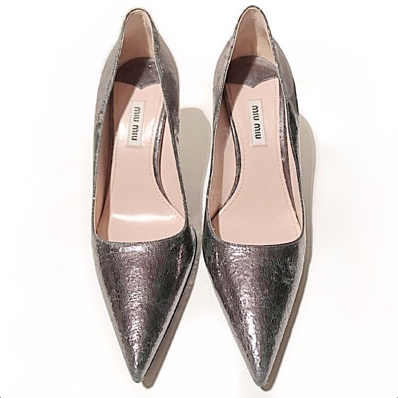 Miu Miu gunmetal pumps 38.5 (fit US 8) - Picture 3 of 6
